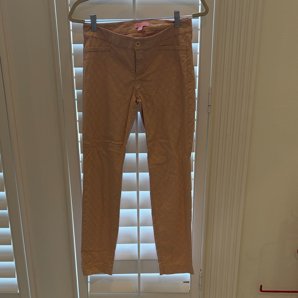 Lilly Pulitzer Quilted Camel/Nude Skinny Pants